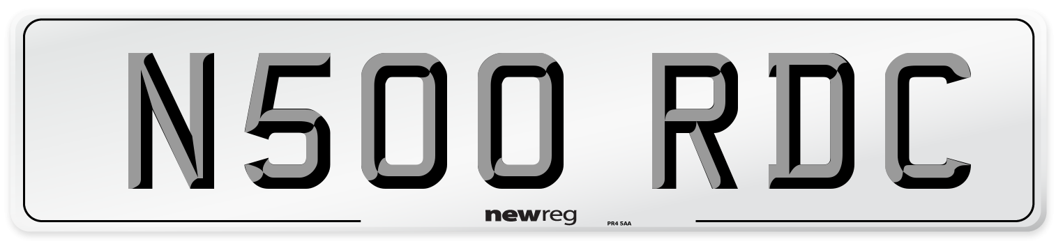 N500 RDC Number Plate from New Reg